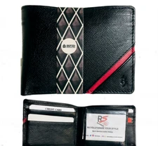 Bi-fold RFID Leather Wallet Slim Wallet RFID Blocking Protection Cartera Billete