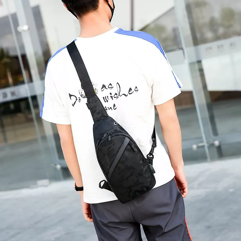 Casual Nylon Crossbody Bag Outdoors Large Capacity Chest Bag Street Trend  Students Shoulder Bag Designer Unisex Waist Bags Purse