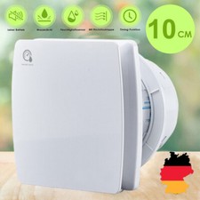 Badlüfter leise Ø 100mm mit Feuchtesensor Nachlauf Bad WC Wand Ventilator Abluft