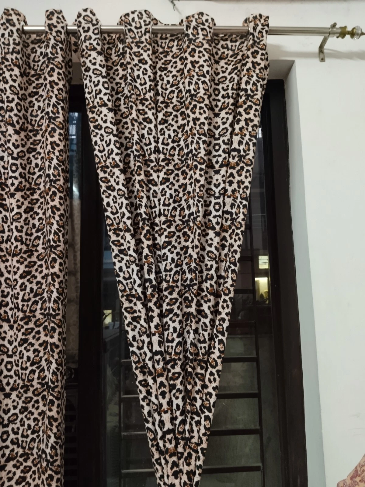 VintageStyle Cotton Leopard Print Shaded luxury Curtain,BohoCurtain,Luxury Drape