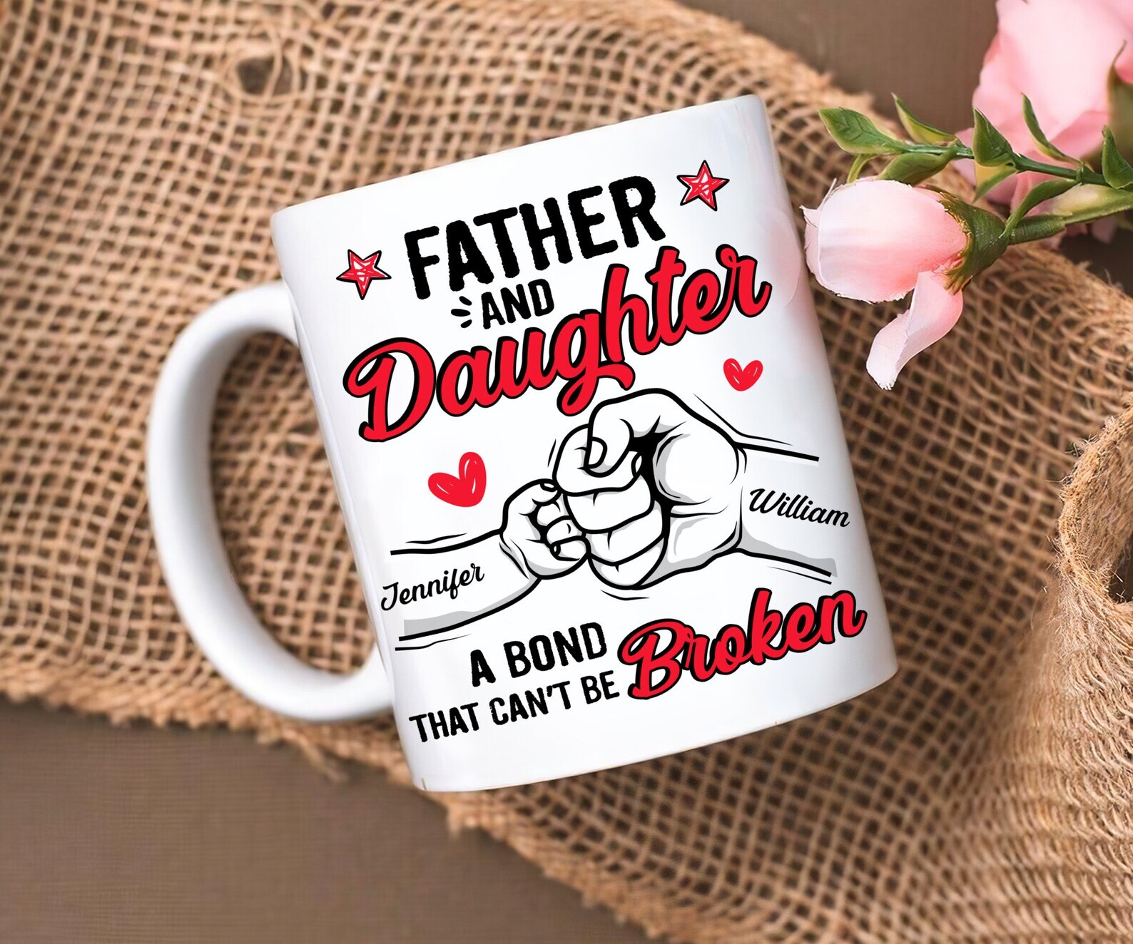 Father's Day Gift Mug From Daughter To Dad Best Dad Ever Mug Personalized Father