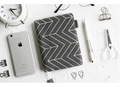 CARDLOVER- NOTE FOR NOTE FOR® Notizbuch Tagebuch, Einband aus Stoff, Hobonichi ähnliches Design, A6