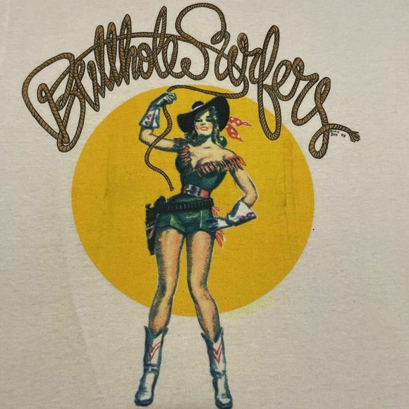 Rare Butthole Surfers Vintage T-Shirt Heavy Cotton White All Rare Butthole Surfers Vintage T-Shirt Heavy Cotton White All