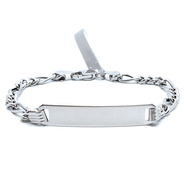 18K White Gold ID Bracelet 4.9 Grams eBay