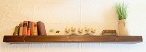 Floating Shelf Fireplace Mantel Aged Maple Rustic Barn Beam
