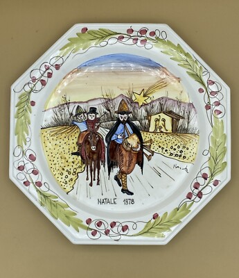 Nove, Italy - Antonio Zen Limited Edition Natale Christmas Plate 1978 Ceramic