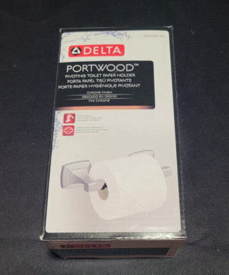Delta PWD50-PC Portwood Pivot Arm Toilet Paper Holder in Chrome
