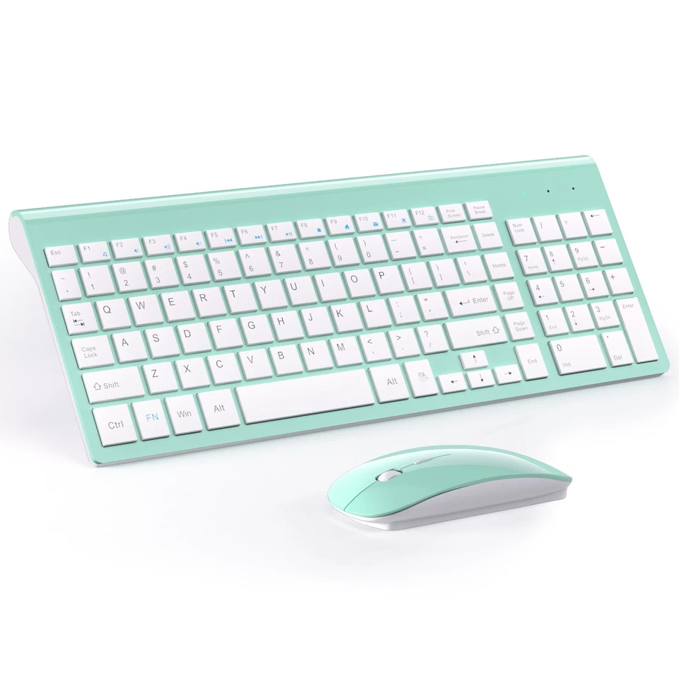 Ultra Slim Wireless Keyboard and Mouse Combo, Silent Compact Keyboard Mouse Set - Image 4 of 4