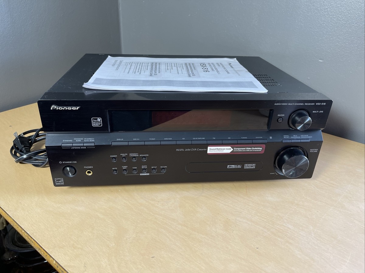 Pioneer VSX 516 6.1 Channel 100 Watt Receiver 24 Bit | eBay