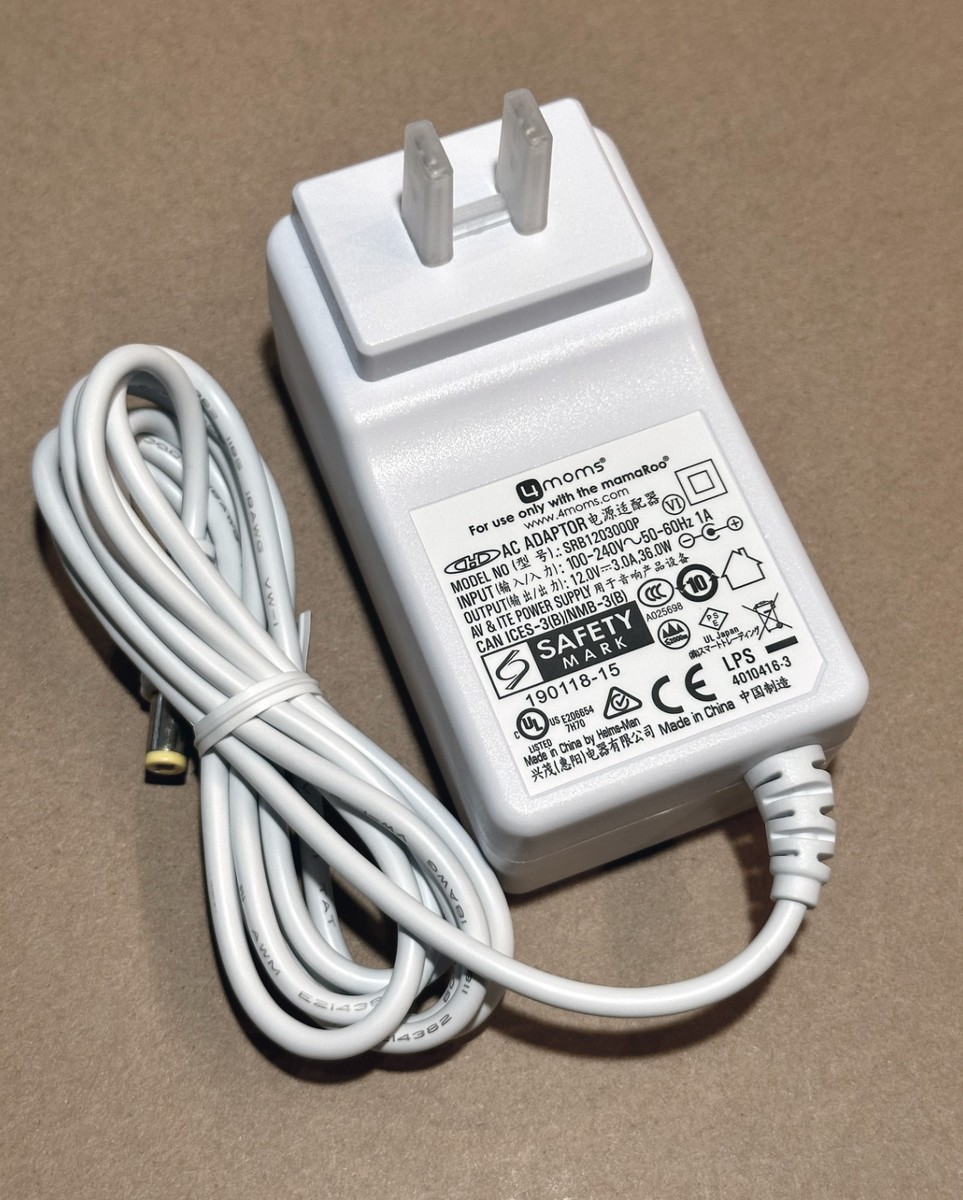 4moms MamaRoo Swing DC Supply Electric Power Cord, AC Adapter