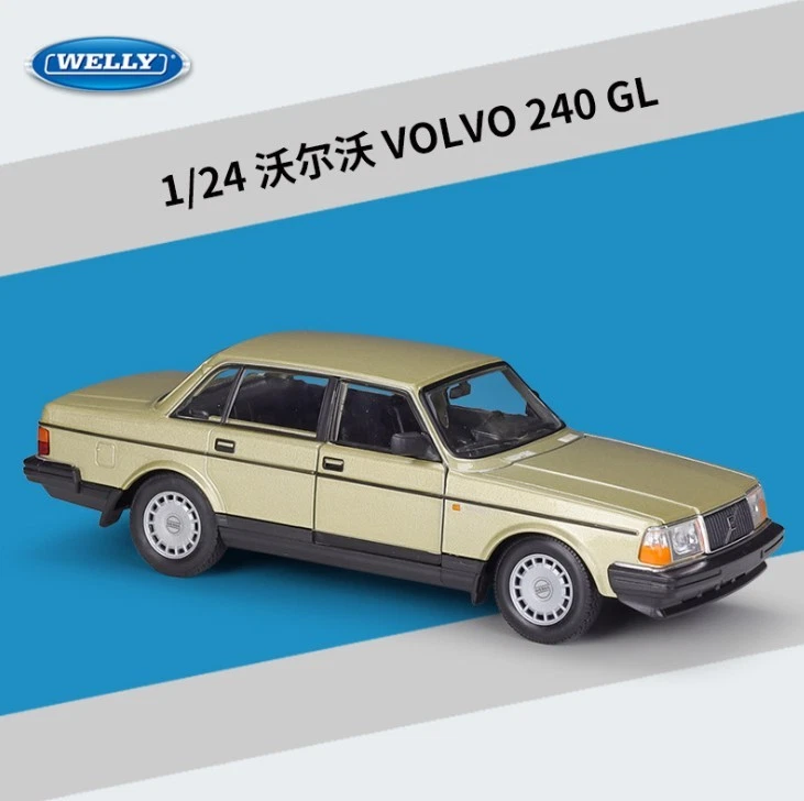 Welly 1:24 VOLVO 240GL Diecast Metal Model Car Vehicles Black - Image 2 of 4