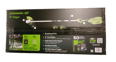 #ad Greenworks 60V 8quot; Edger w 2.5 Battery amp; Charger $197.95