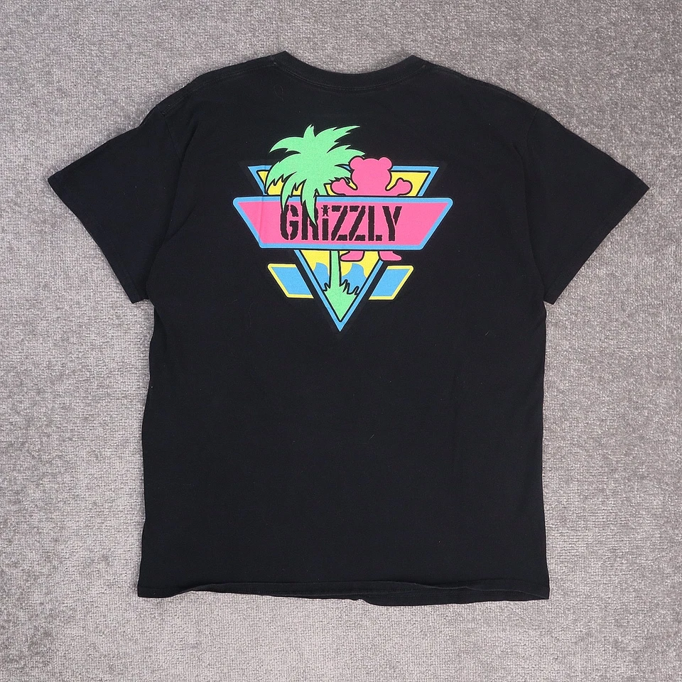 Y2K Grizzly Griptape Skate Skater Large Black Short Sleeve T-Shirt - Image 2 of 4
