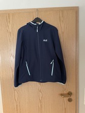 Jack Wolfskin Flexshield Damen Softshell Jacke in dunkelblau mit Kapuze/ Größe M