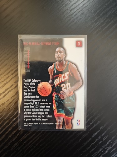 Gary Payton 1996-97 Ultra #2 Full Court Trap Seattle SuperSonics - Foto 2 di 2