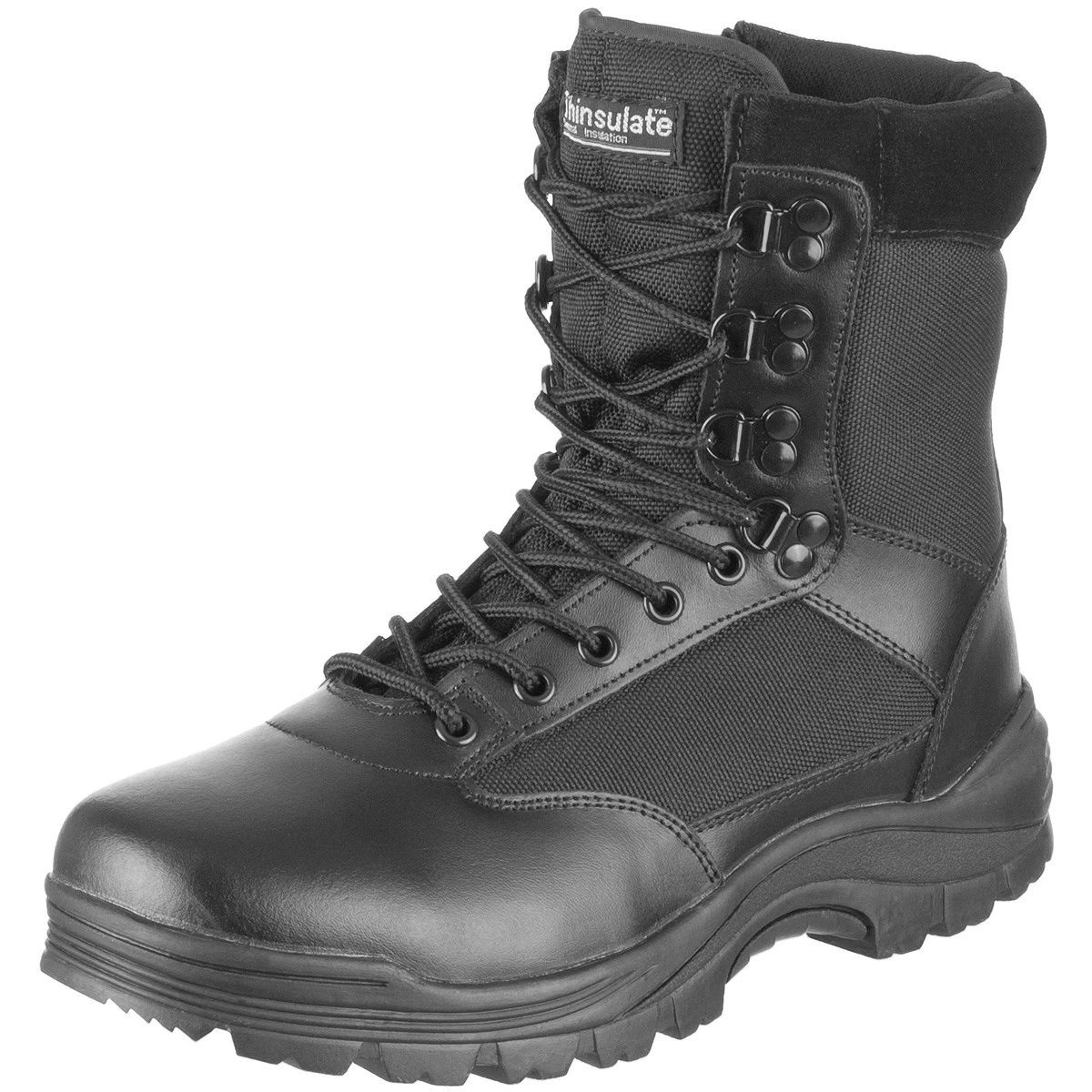 Botas De Combate Táctico Side Zip Seguridad Policía Ejército Hombres Zapatos Neg
