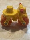 VTG 1998 Fisher Price #72769 Motorcycle Yellow Body, Wide Orange Wheels HTF
