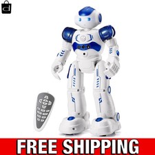 Smart Remote Control Robot with Programmable Actions  LED Lights for Kids