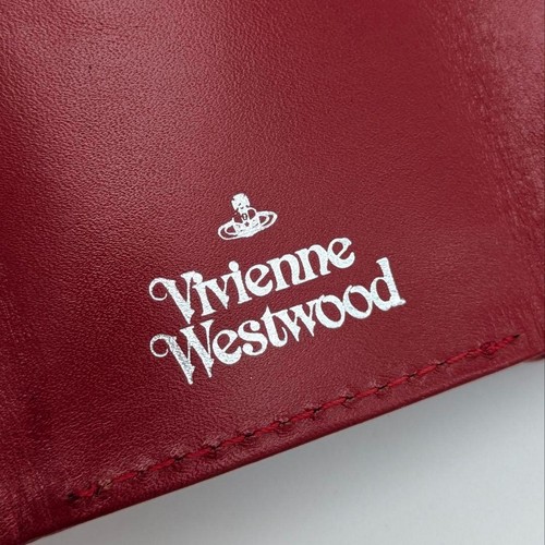 Vivienne Westwood Tri-fold Wallet Red Mini Wallet Compact Wallet - Picture 9 of 15