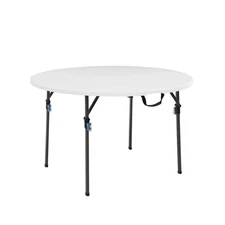 Mainstays MSF436250086022 4 Foot Fold-in-Half Round Plastic Table, Indoor