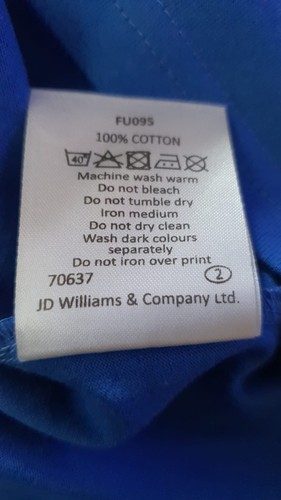 Ellesse Short Sleeve Crew Neck Blue T-shirt Size XL CR057 EE 19 - Picture 7 of 7