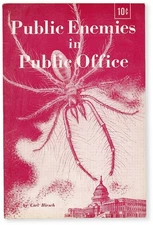 Carl Hirsch-PUBLIC ENEMIES IN PUBLIC OFFICE-1951-1ST ED-NEAR FINE-CPUSA PAMPHLET