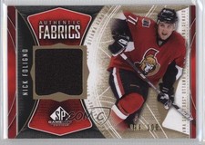 2009-10 SP Game Used Edition Authentic Fabrics Gold /100 Nick Foligno #AF-NF 2a8