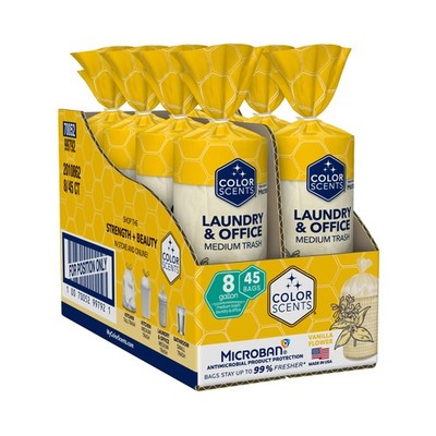 Medium Trash Bags - 8 Gallon, 360 Total Bags (8 Packs of 45 Count), Twist Tie...
