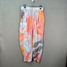Free People Movement XS Colorful Abstract Cargo Pants w/ Cuffs Lightweight