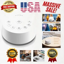 White Noise Machine with 25 Soothing Sounds & 32 Volume Levels for Restful Sleep