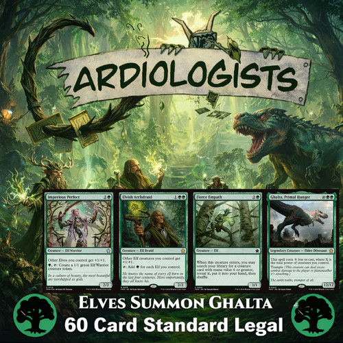 60 Card Standard Legal Deck MTG | Elves Summon Ghalta | Mono Green | Elf Ramp