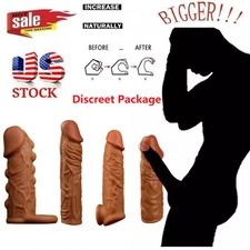 Bigger-Male-Cock-Girth-Enlarger-Enhancer-Penis-Extension-Extender-Sheath-Sleeve