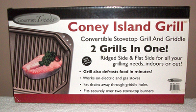 #ad #ad New Coney Island Grill Griddle Ribbed on one side Flat on other side 11quot; X 19quot; $7.80