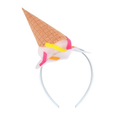 Plush Ice Cream Costume Accessory Adjustable Hairband For Themed Event