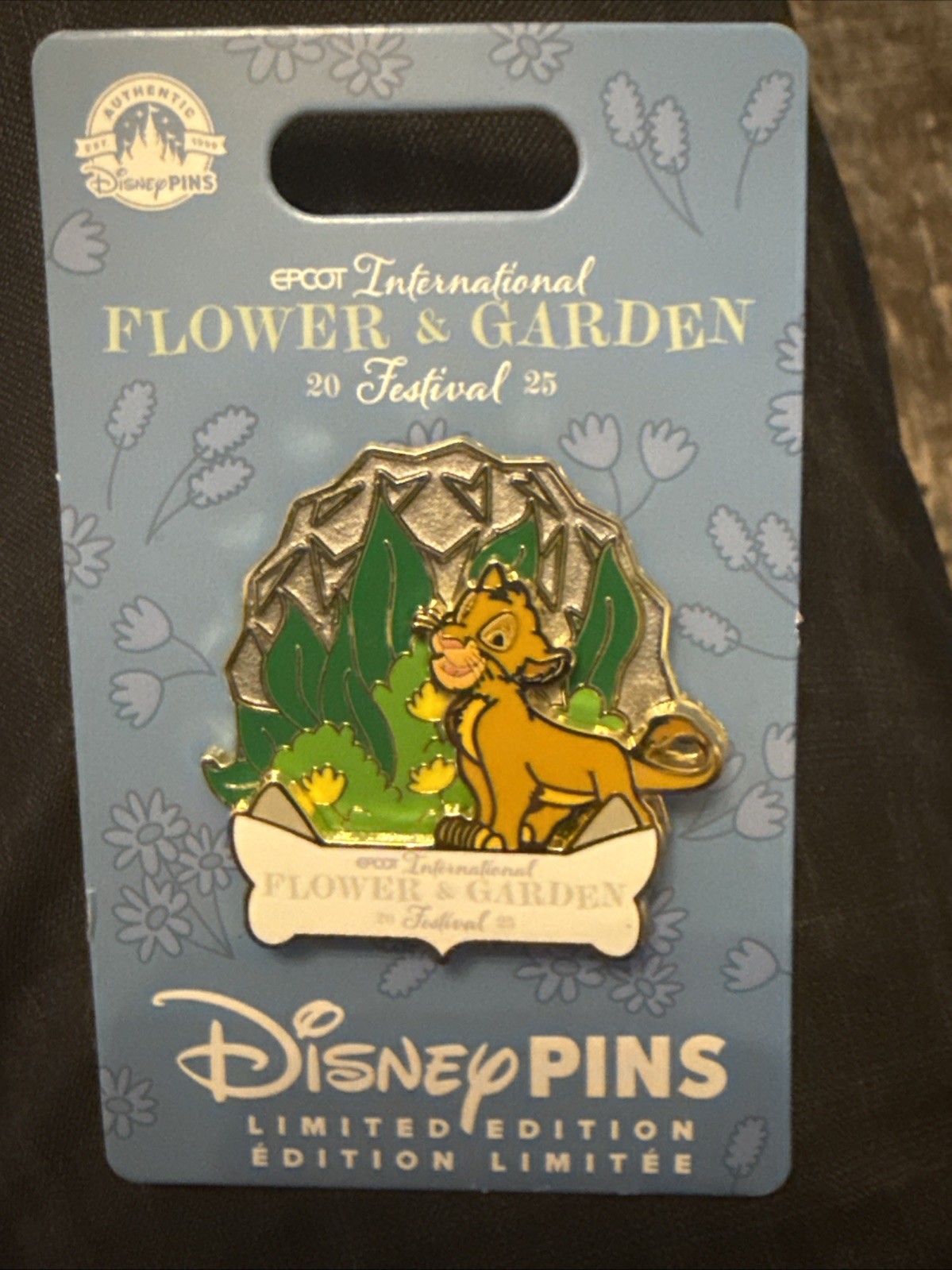Disney Epcot Flower And Garden Simba Topiary Slider Pin LE 4000 Lion King Pin