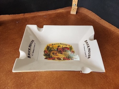#ad #ad Brick House Cigars Four Fingers Ceramic Ashtray Collectors Piece New 10quot;x7quot;x3quot; $25.50