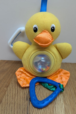 Baby Einstein Busy Bellies Duck rattle teether FLAWS READ no vibrate