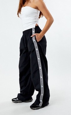 Hot Wheels Womens M Track Pants Racing Stripe Down Sides Relaxed Wide Leg Retro