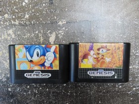 Vintage Sega Genesis Model 2 Black Console RF 2 Controllers 6 Game Lot