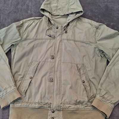 Levi's Chore-Jacke aus Baumwolle mit Kapuze 2XL XXL Brustumfang 50 Zoll Herren khaki durchgehender Knopf Reißverschluss