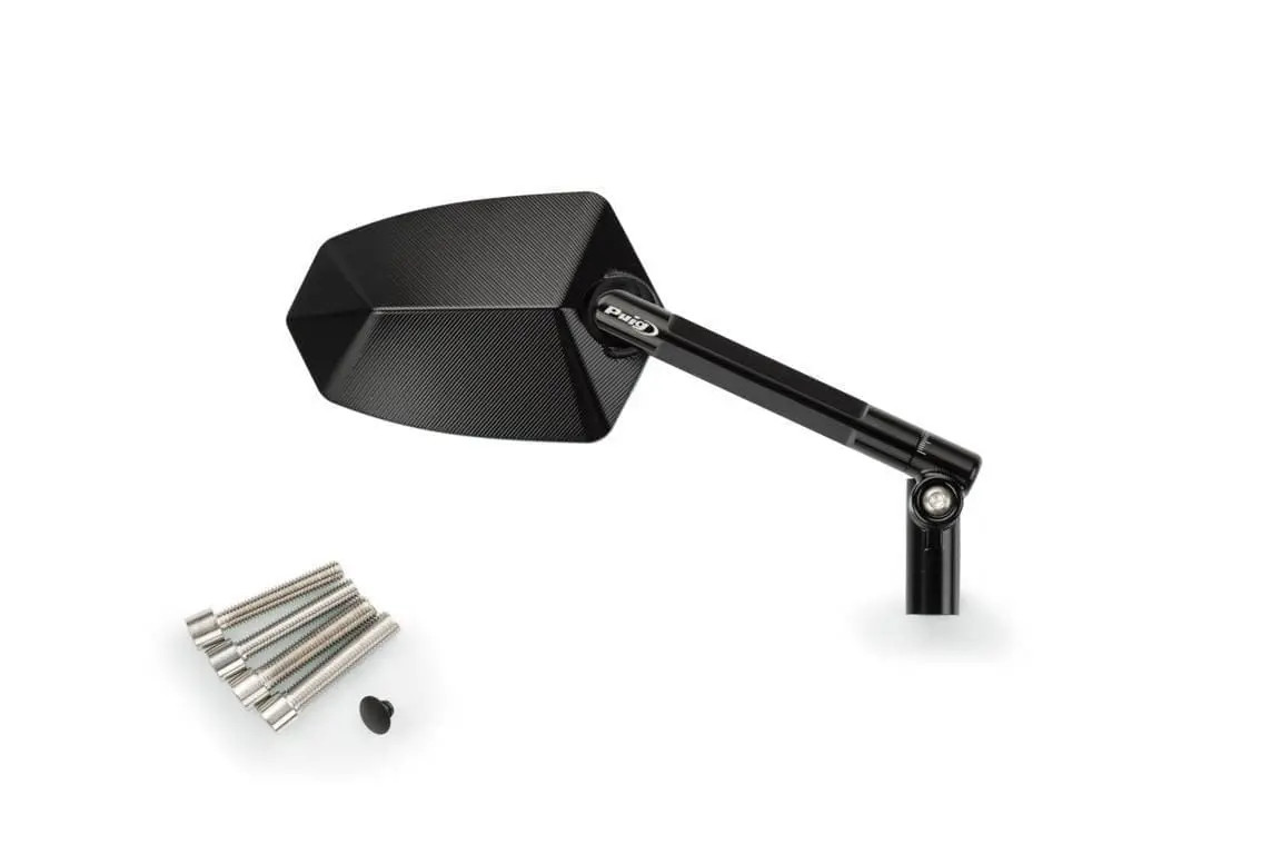 Puig GT.1 Mirror Right - M10 Fitment | Black/Black