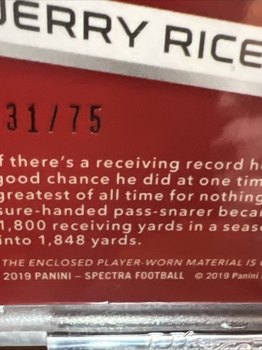 Camiseta deportiva Panini Spectra Milestone Moments 2019 usada por jugadores 31/75 azul neón - Imagen 3 de 3