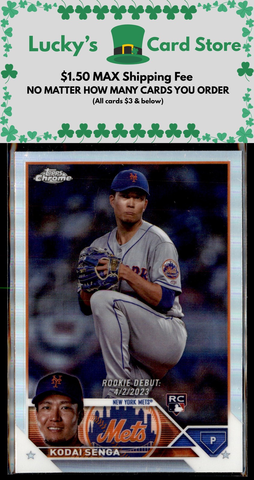 2023 Topps Chrome Update #USC124 Kodai Senga Refractor Rookie
