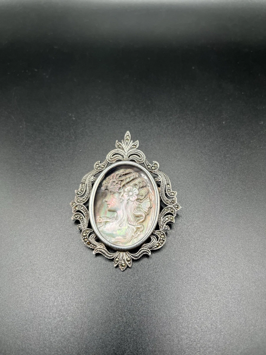 25+ Vintage Sterling Silver Cameo Pendant In Retro Fine Pins