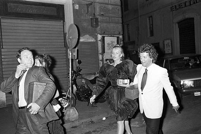 Carlo Verdone Italian producer Vittorio Cecchi Gori with his wife - Old Photo