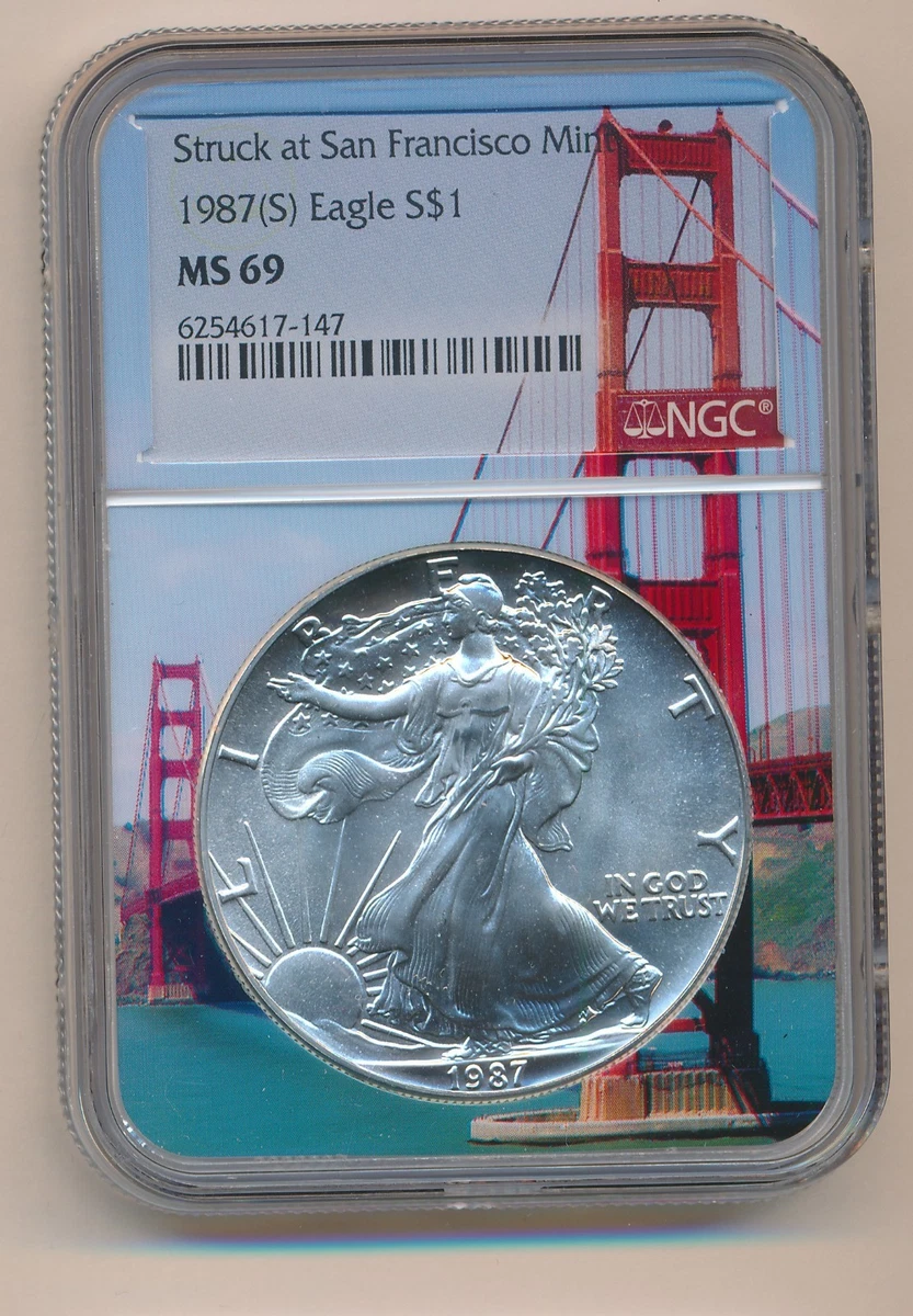 1987 MS 69 Graded American Eagle Silver Bullion Coins for sale | eBay