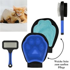 Hundeb&uuml;rste Katzenb&uuml;rste Tierpflegeset Fellpflege Unterwolle B&uuml;rsten Set 3-tlg