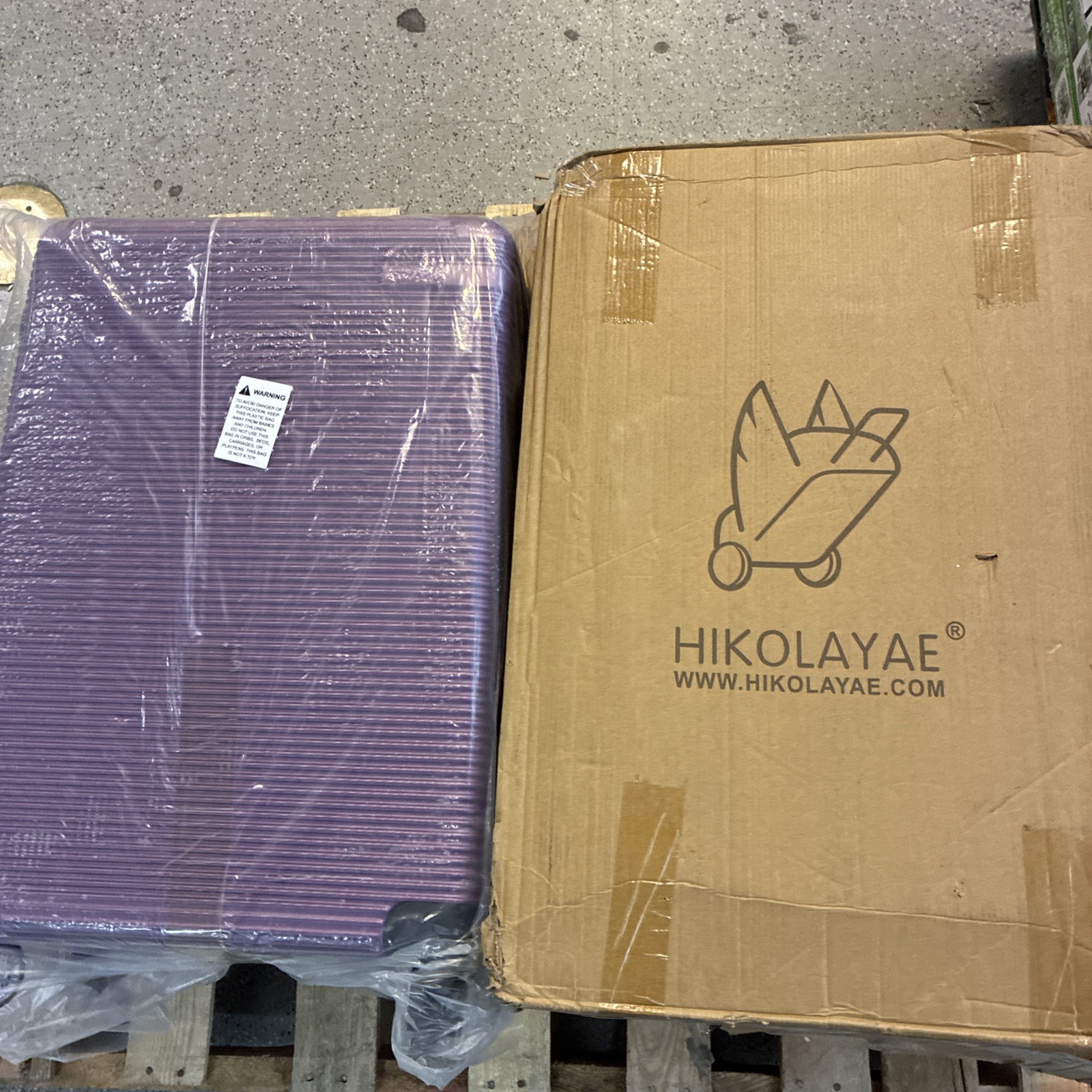 HIKOLAYAE Hardside Spinner Luggage, Purple