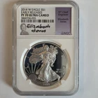 2014-W AMERICAN EAGLE S$1 1OZ NGC PF 70 ULTRA CAMEO ELIZABETH JONES