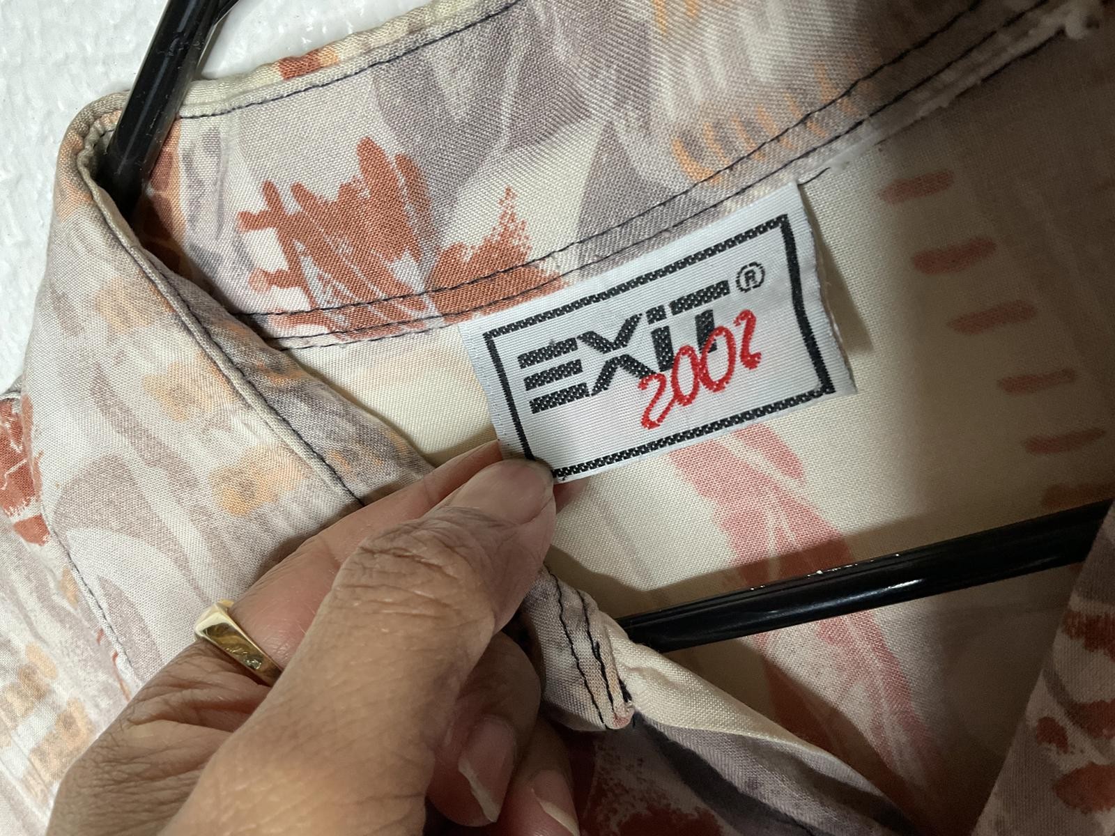 Vintage Exit 2002 Unique Pattern Button Down Shirt - image 2